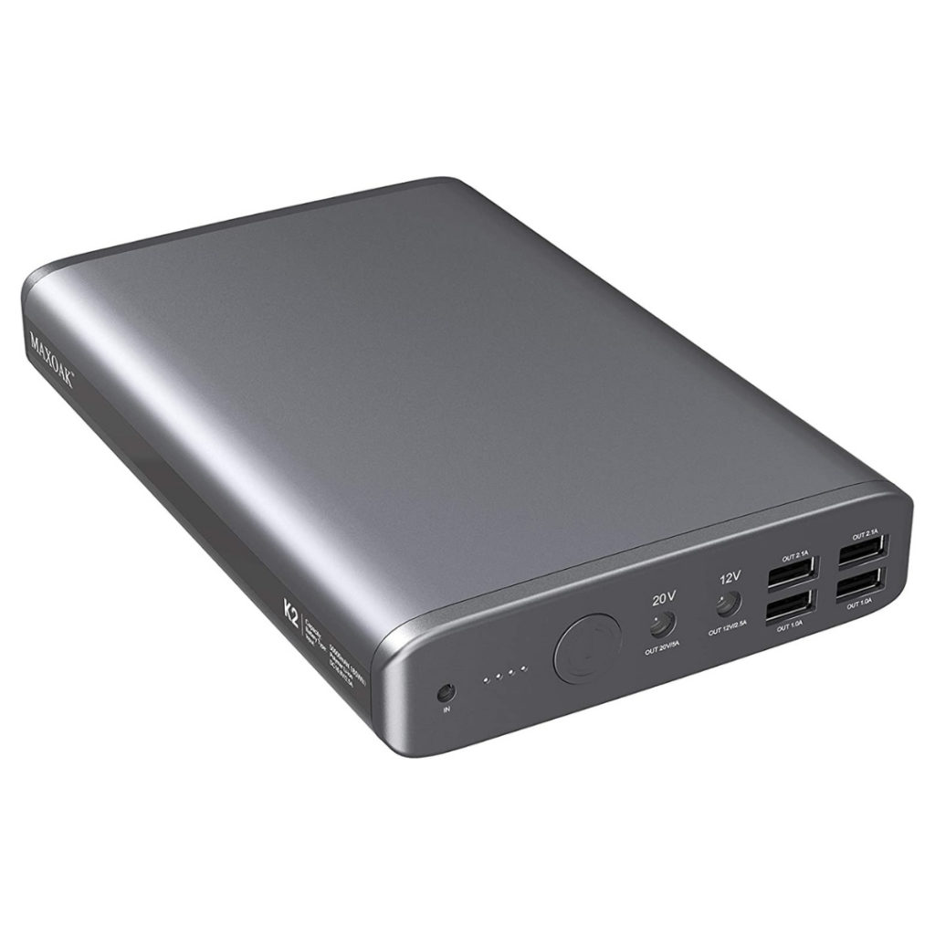 The MAXOAK is the most power banks on our list. Rest easy knowing that this fatty charges laptops a couple of times over (for phones, expect up to an impressive 16 charges)! Seriously, take this bad boy home and power outages become a laughing matter.